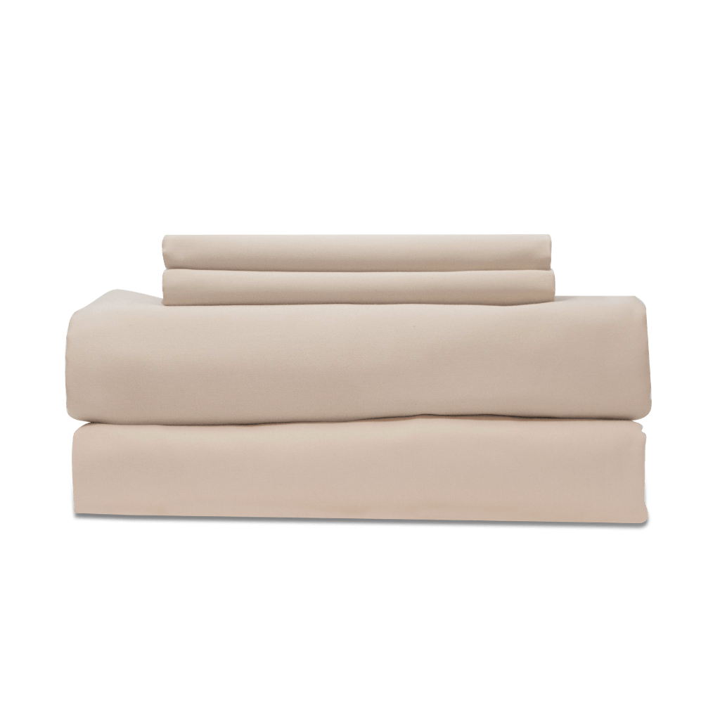Folded Frosted Almond Refined sateen sheet set