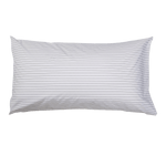 Essential Collection Percale Pillowcases in Charcoal Stripe | Skylark+Owl Linen Co.