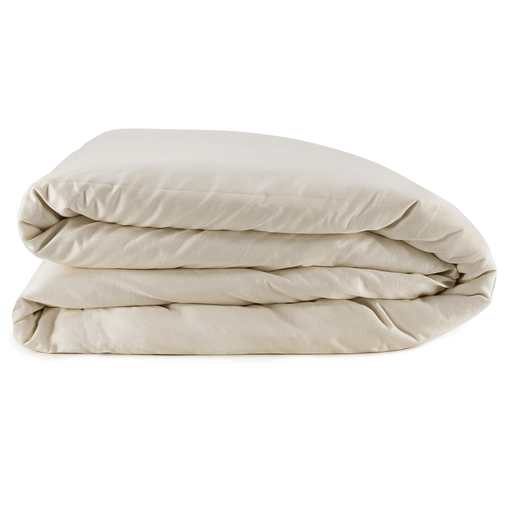 folded chalk washed sateen duvet cover