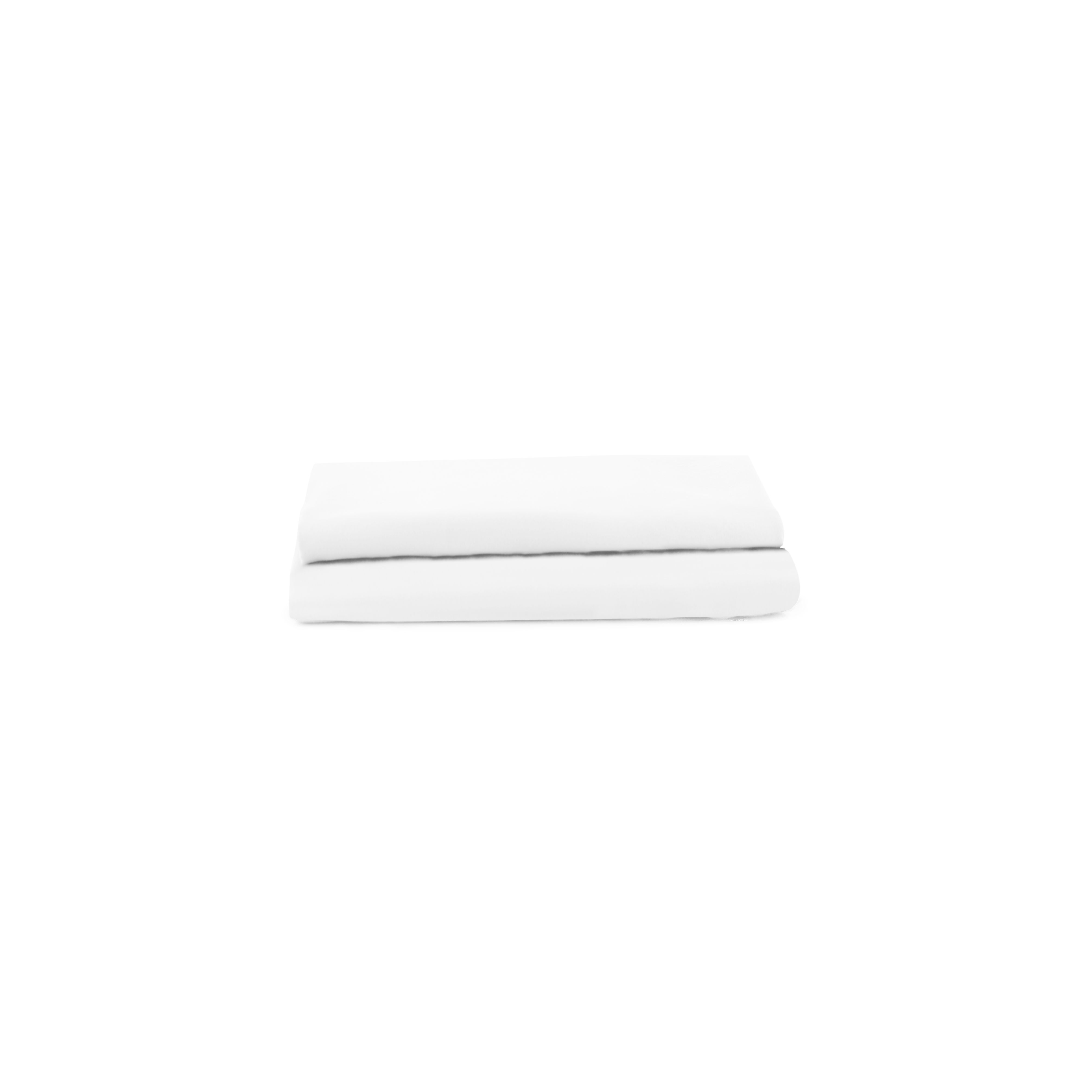 folded white washed sateen pillowcases