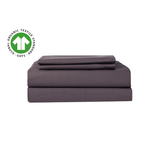 CHARCOAL ORGANIC PERCALE -SHEET SET | Skylark+Owl Linen Co.
