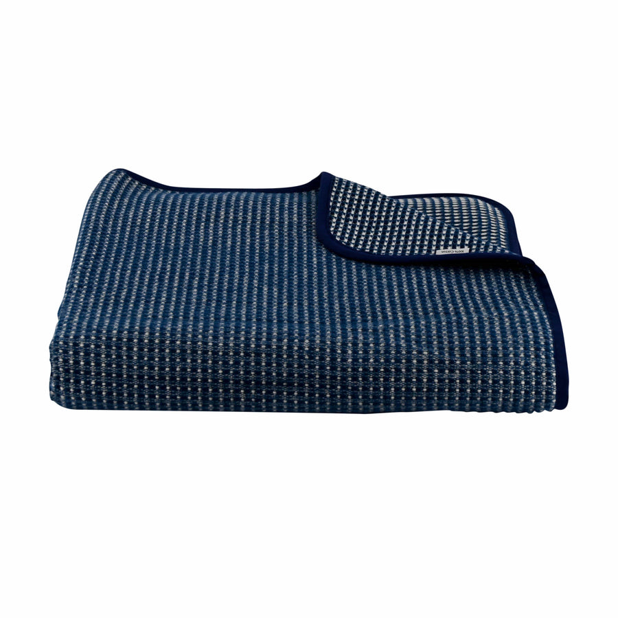  Folded Sapphire Alpine Brushed Cotton Blanket