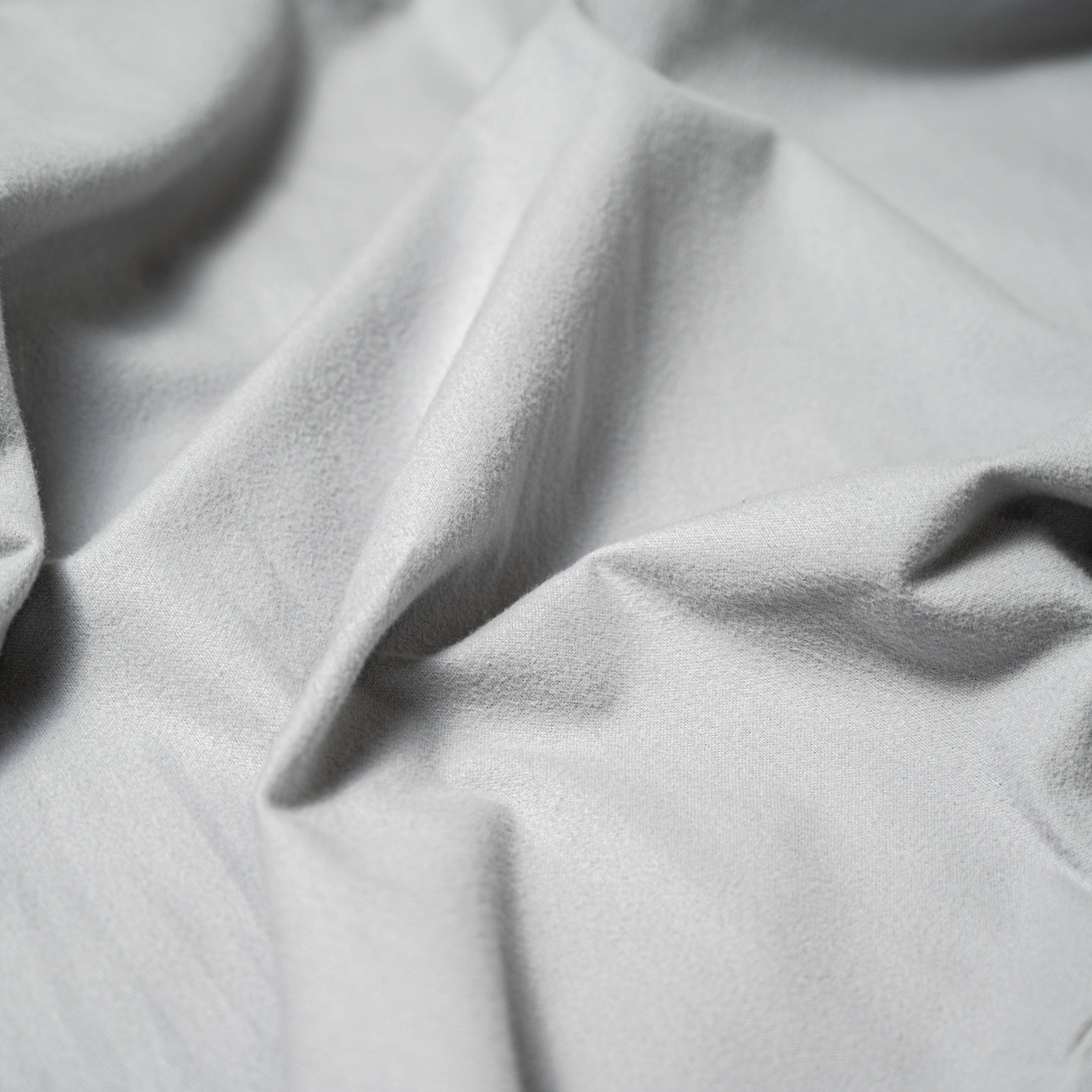 Organic Flannel Fitted Sheet Pewter/Grey