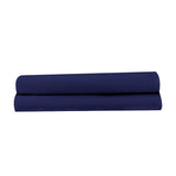 Folded Navy Organic Flannel Pillowcases