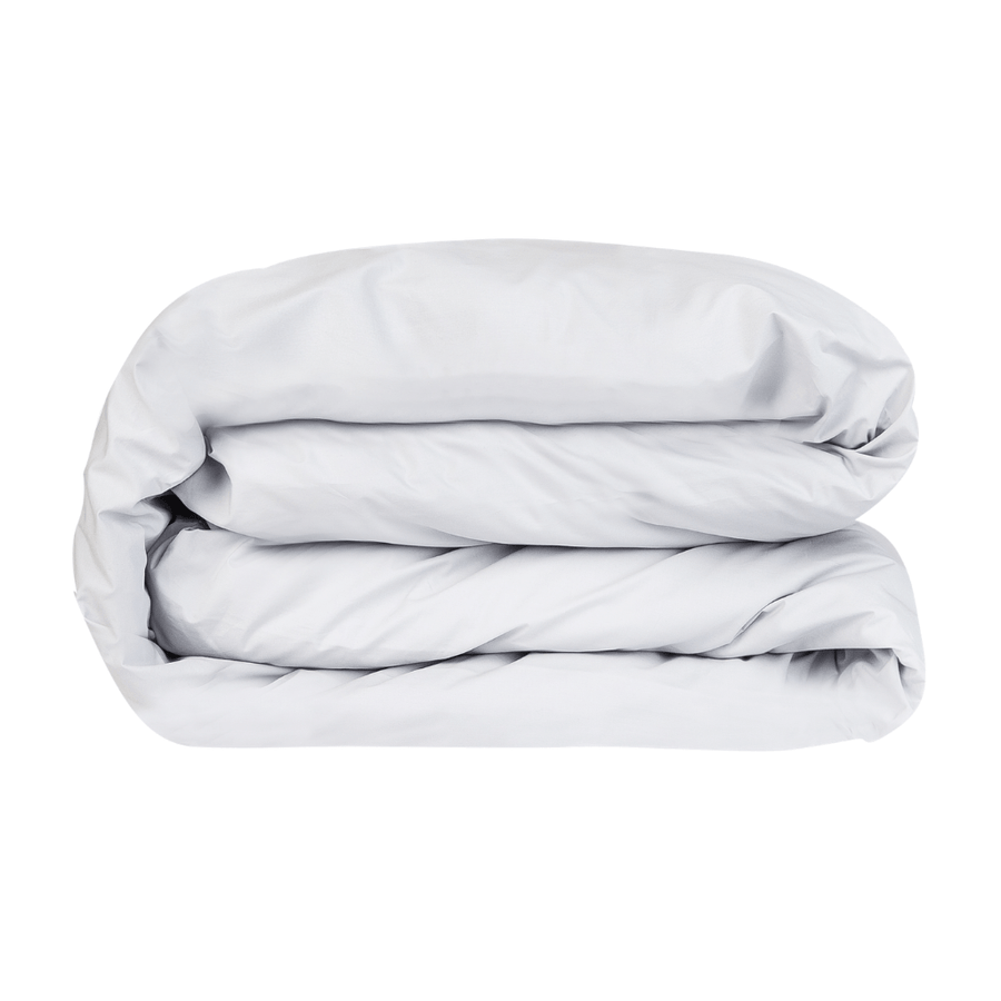 Essential Collection Percale Cotton Pillowcases in Light Grey | Skylark+Owl Linen Co.