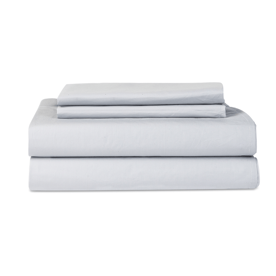 Percale Sheet Set - 100% Egyptian Cotton Light Grey