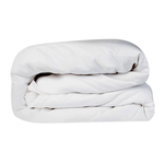Folded White Refined Sateen Duvet Cover