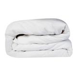 Folded White Refined Sateen Duvet Cover