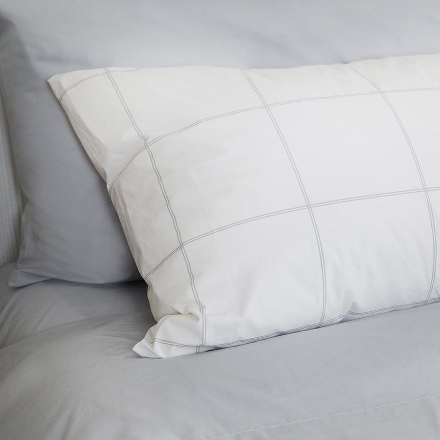 Close up of Light Grey Frame Pillow 