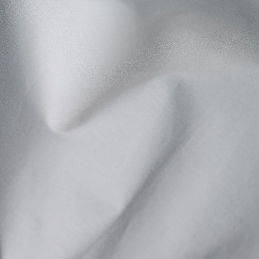 Close Up of Light Grey Percale Duvet Cover
