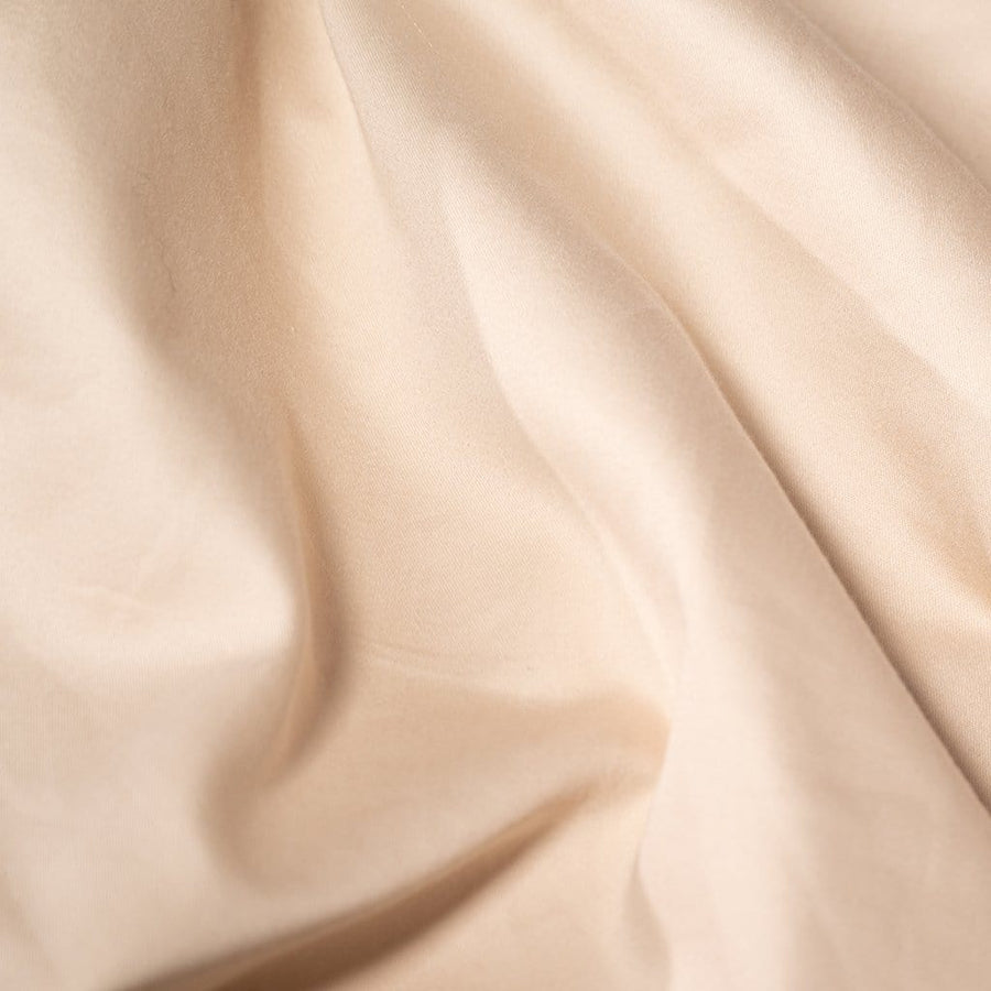 close up of Frosted almond refined sateen pillowcase