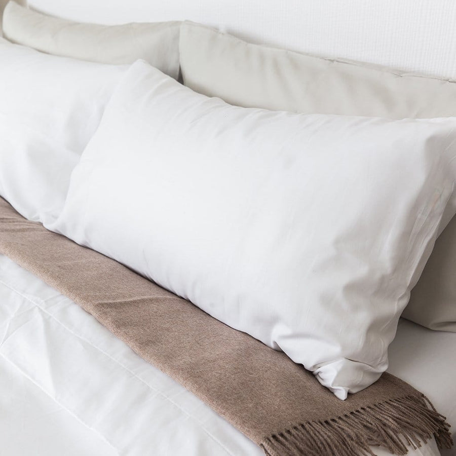 Pillows featuring White  Refined sateen Pillowcases 