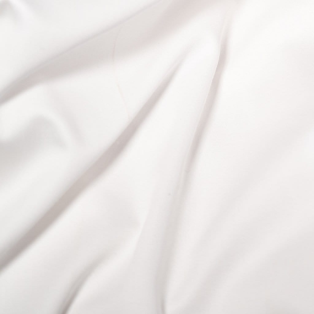 close up of white refined sateen sheet 