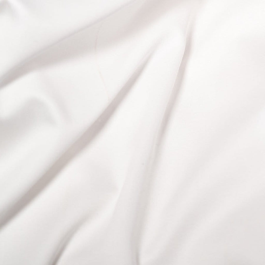 Close up of White Refined Sateen Duvet Cover