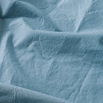 Close up of Baltic sea washed percale pillowcase
