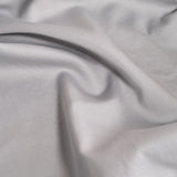 close up of light grey washed sateen pillow cases
