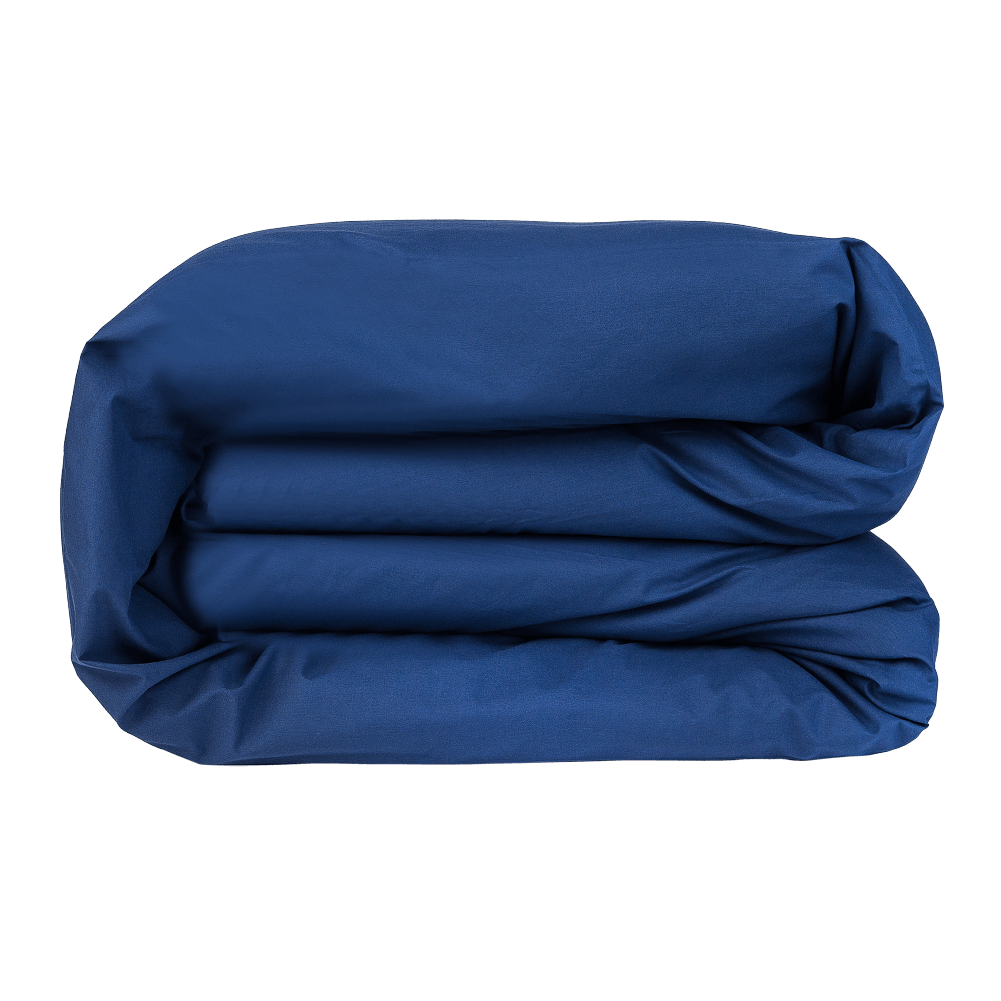 Navy Folded Percale Duvet Cover