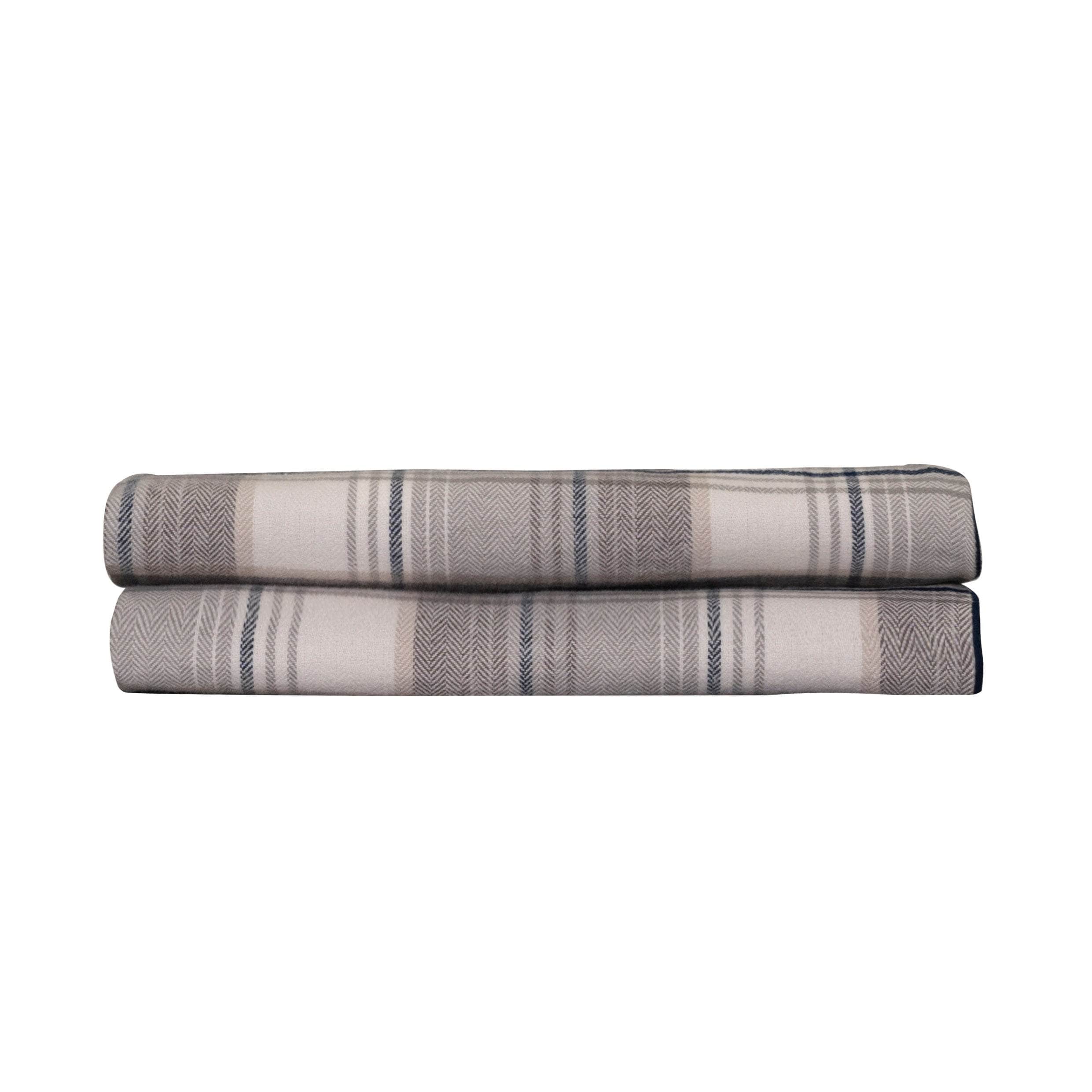 Folded Plaid Organic Flannel Pillow Cases