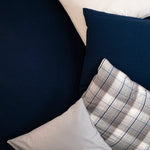 PIllows featuring Navy and Plaid Organic Flannel Sheet Set