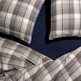 Organic Flannel Fitted Sheet Plaid and Navy