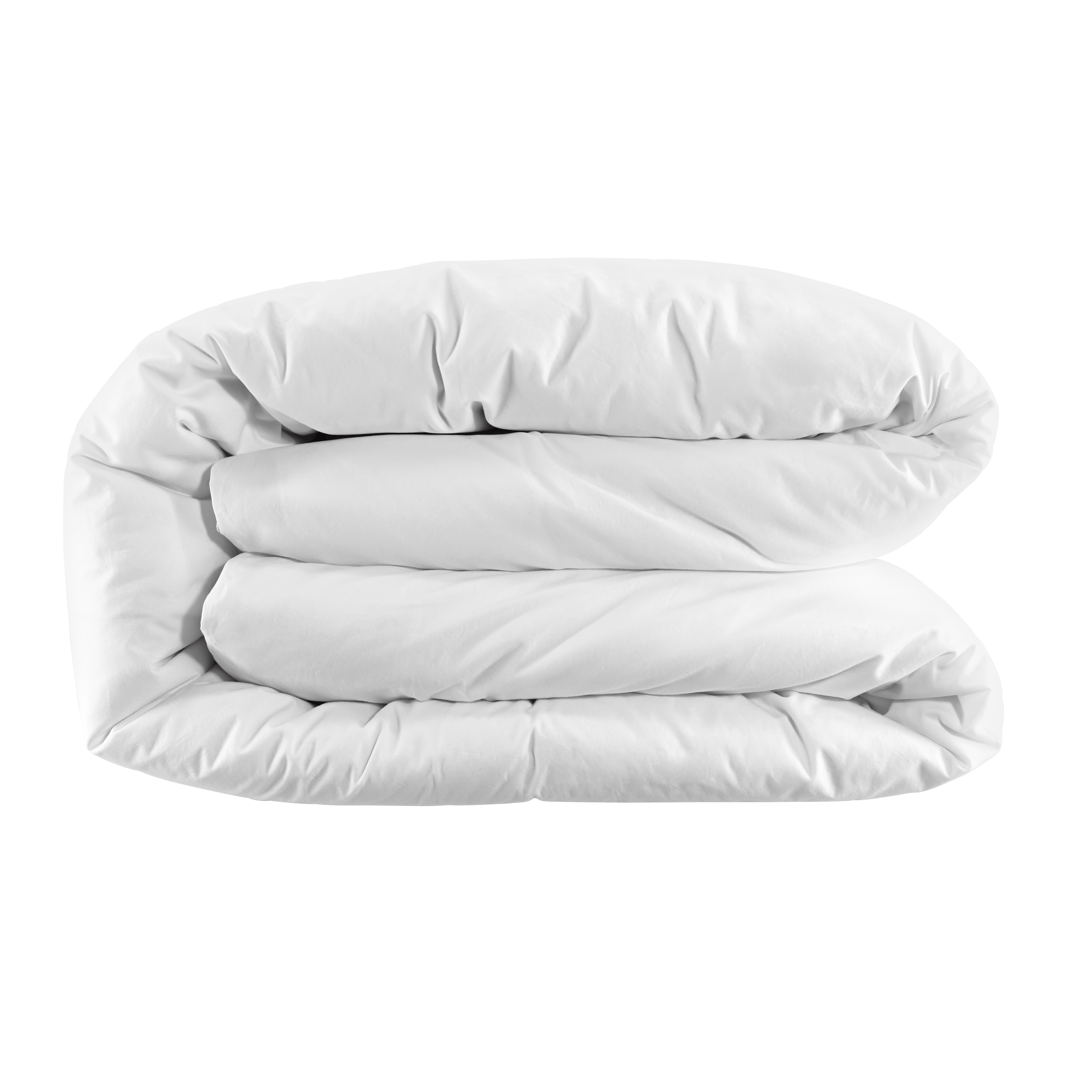 Folded White Washed Percale Duvet Cover
